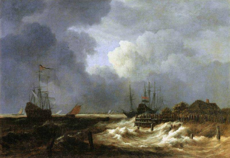 Jacob Isaacksz. van Ruisdael The Breakwater oil painting image